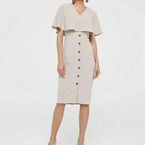 Cape midi dress